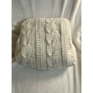 Cannon Cable Knit Texture Sweater Throw Blanket Accents Cream Color 50x60”‎